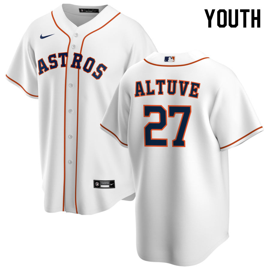 Nike Youth #27 Jose Altuve Houston Astros Baseball Jerseys Sale-White